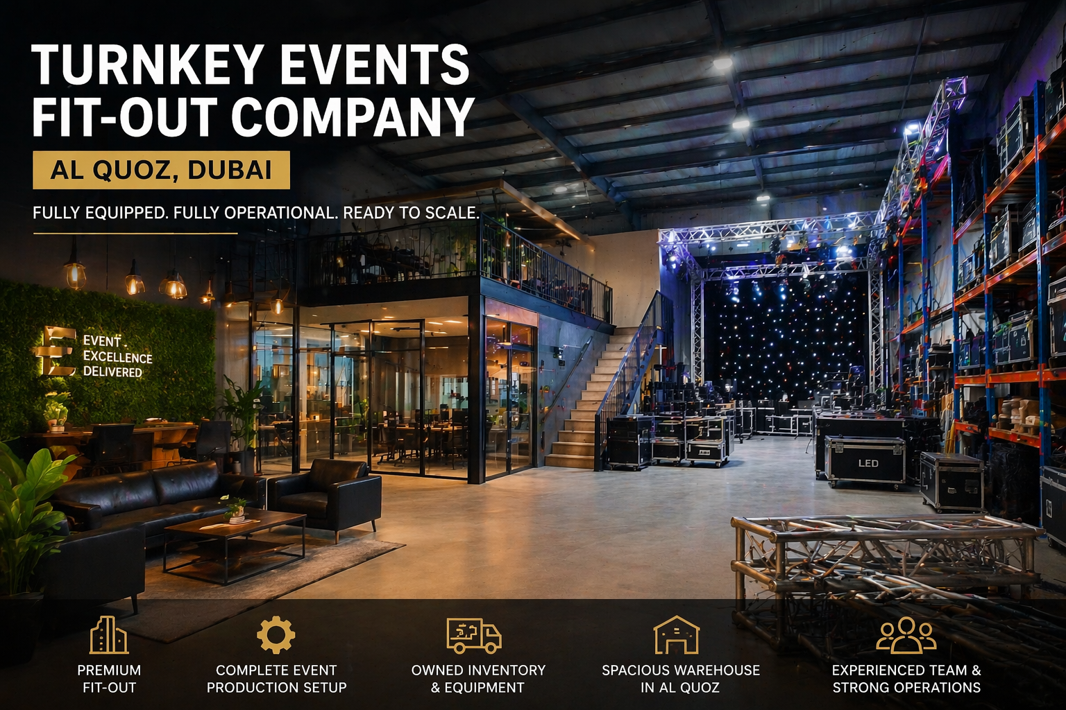 Turnkey Events Fit-Out Company Al Quoz Dubai For Sale