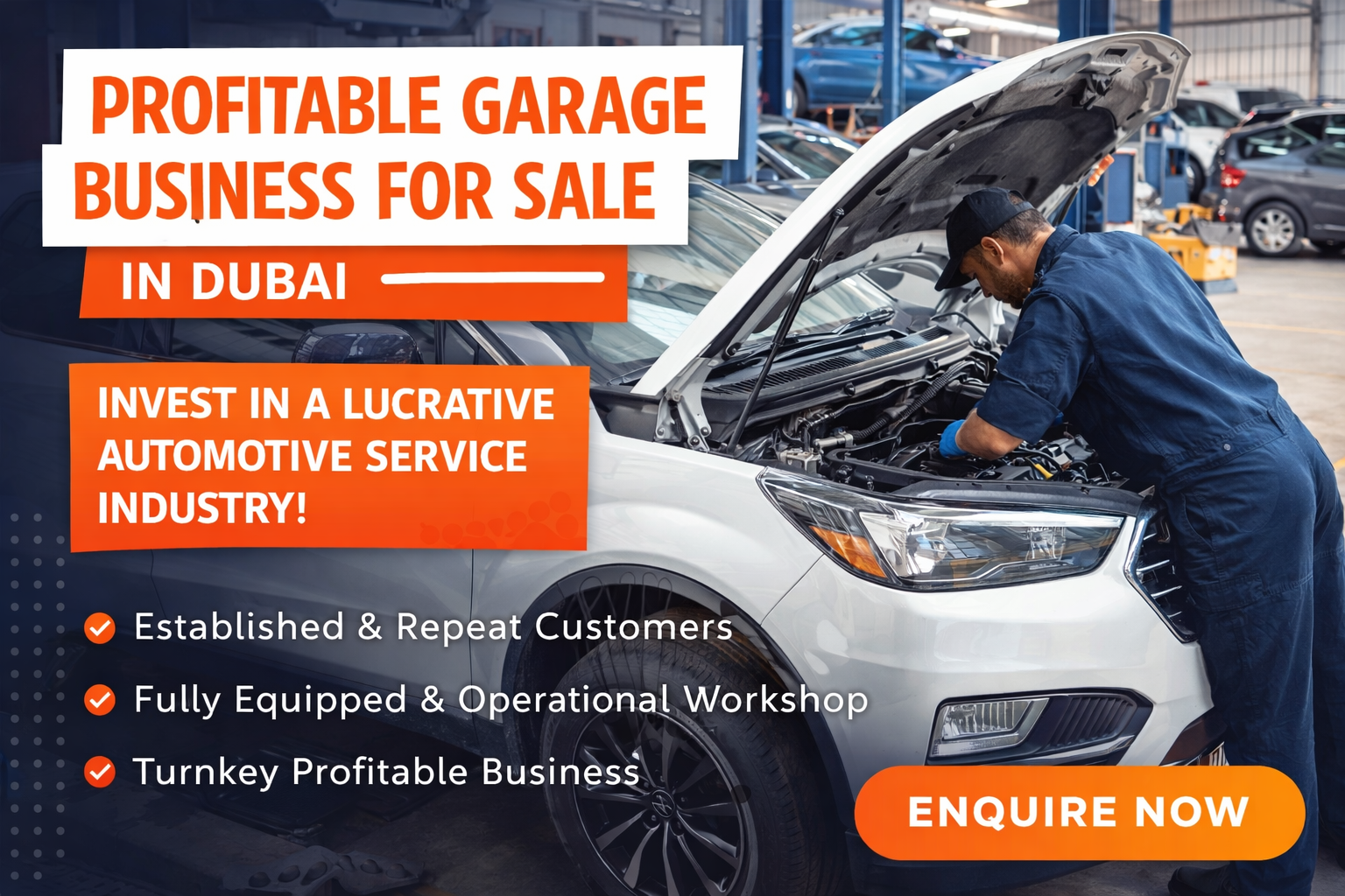 FULLY EQUIPPED AUTOMOTIVE WORKSHOP For Sale