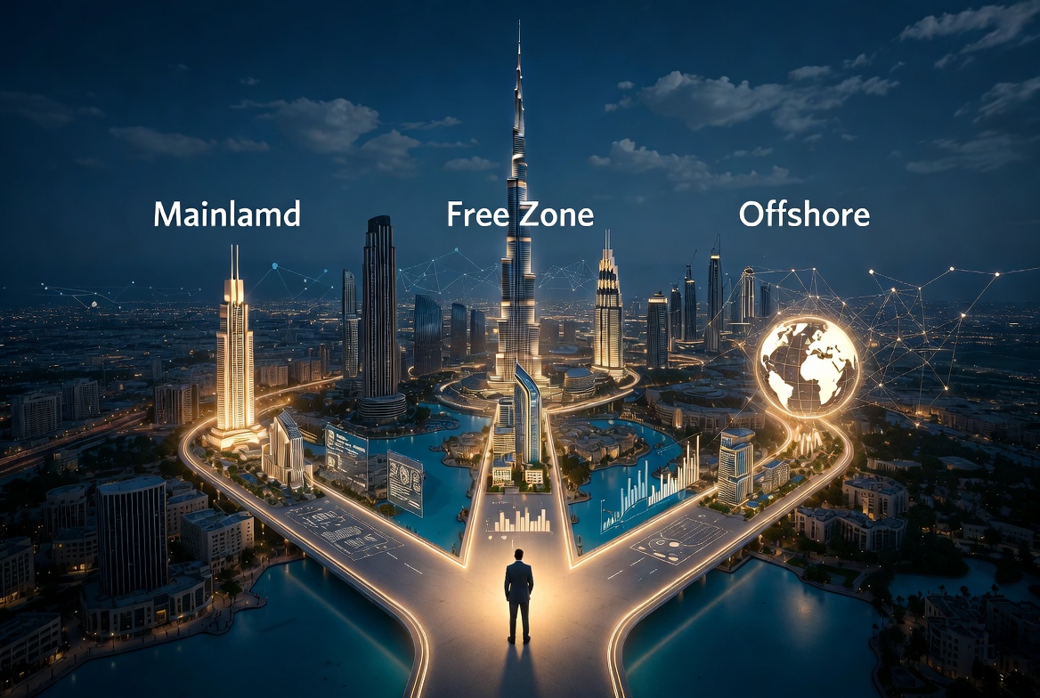 Mainland vs Free Zone vs Offshore: Choosing the Right Business Structure in Dubai